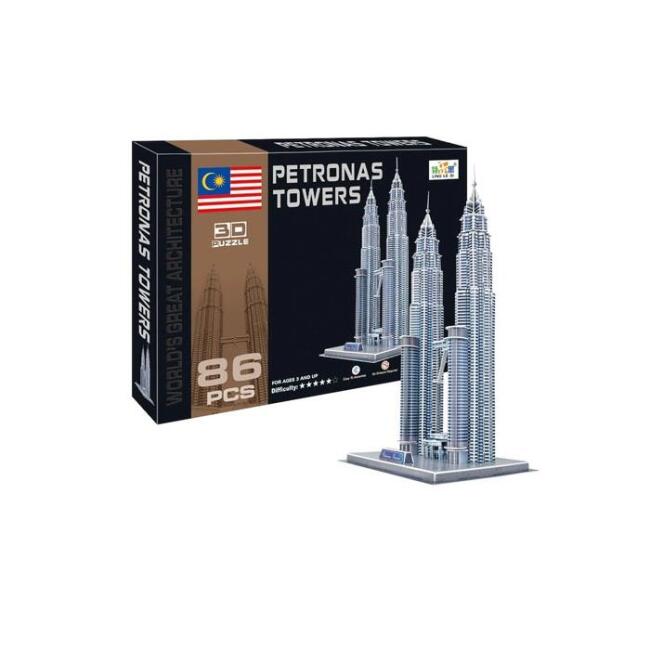 3D Puzzle Petronas Tower 86 Parça - 1