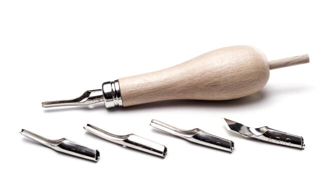 AbigLinol Oyma Seti 5’li Kayın Ağacı Sapı 0.60 mm - 2