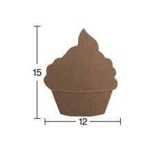 Ahşap Cup Cake 18 mm - İSTANBUL HOBİ