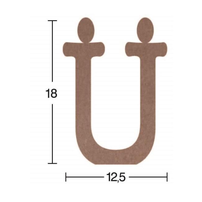 Ahşap Ü Harfi 18 mm H26 - 1