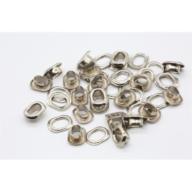 Aksesuar Oval Kapsul Tm Nıkel (Sapka C.8X11Mm- Boru C.5X7Mm- Boyu 4Mm) 20Lı (Lomboz-Kus Gozu) - 1