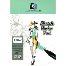 Alex Schoeller A5 Sketch Marker Pad 160 g 40 Yaprak - Alex Schoeller