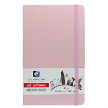 Alex Schoeller Art Collection Sketch Book Eskiz Defteri Pembe 140 g 13x21 cm 80 Yaprak - Alex Schoeller