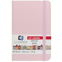 Alex Schoeller Art Collection Sketch Book Eskiz Defteri Pembe 140 g 9x14 cm 80 Yaprak - Alex Schoeller