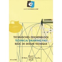 Alex Schoeller Dikey Teknik Çizim Blok 80 g A4 20 Yaprak - Alex Schoeller