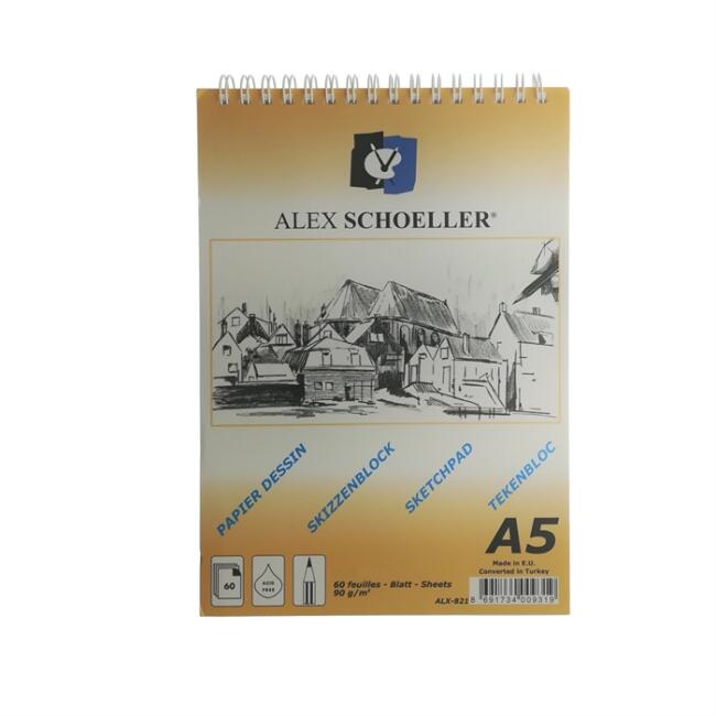 Alex Schoeller Eskiz Defteri 90 g A5 60 Yaprak - 1