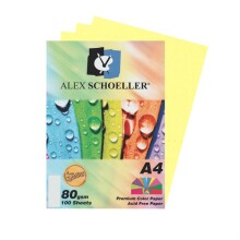 Alex Schoeller Renkli Fotokopi Kağıdı A4 80Gr 100Lu N:45160 Sarı - SPECTRA (1)