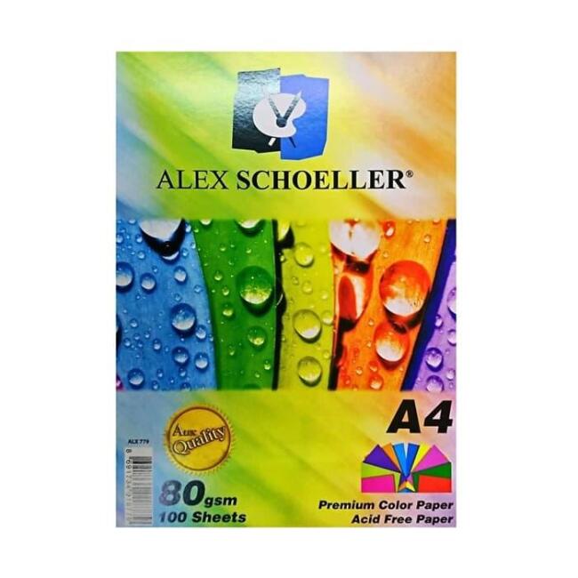 Alex Schoeller Renkli Kağıdı 80 g A4 100’lü Çok Renkli - 1