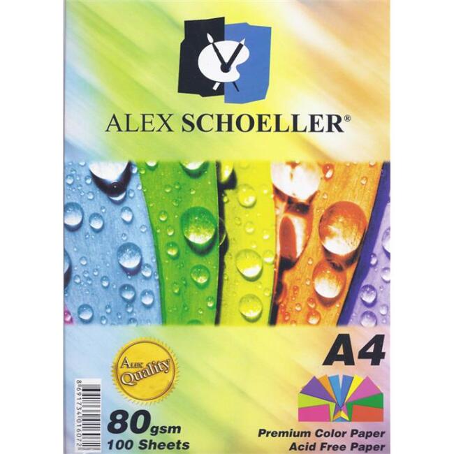 Alex Schoeller Renkli Kağıdı 80 g A4 100’lü Kanarya Sarısı - 1
