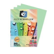 Alex Schoeller Renkli Kağıdı 80 g A4 100’lü Yeşil - Alex Schoeller