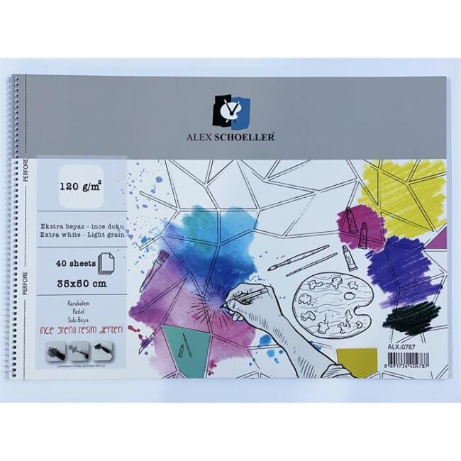 Alex Schoeller Resim Defteri 35x50 cm 120 g 40 Yaprak - 1