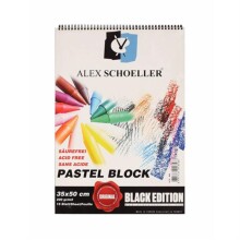 Alex Schoeller Siyah Pastel Blok 35x50 cm 220 g 15 Yaprak - Alex Schoeller