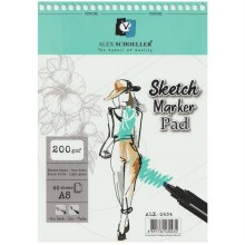 Alex Schoeller Spiralli Sketch Marker Pad 200 g A5 40 Yaprak - Alex Schoeller