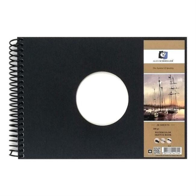 Alex Schoeller Sulu Boya Defteri Sert Kapak A4 300 g 20 Yaprak - 1
