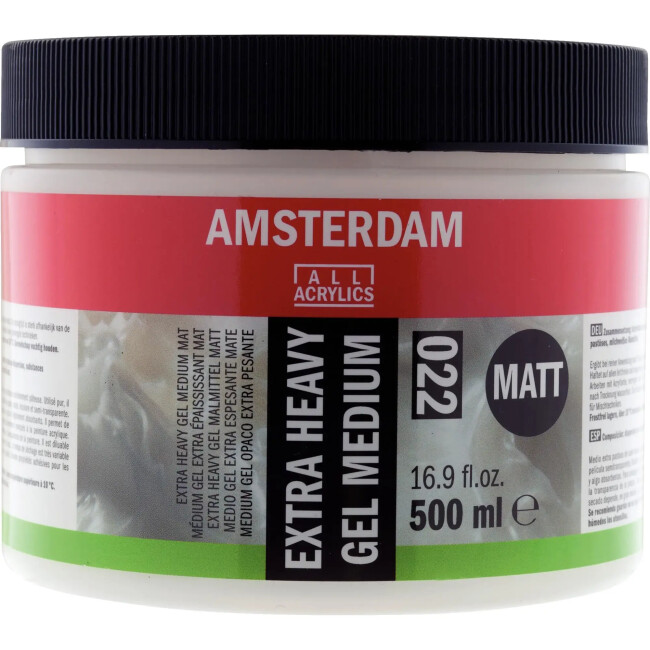 Talens Amsterdam Extra Heavy Gel Medium Matt Ekstra Yoğun Akrilik Boya Medyumu Mat 500 ml 022 - Amsterdam