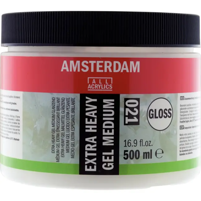 Talens Amsterdam Extra Heavy Gel Medium Gloss Ekstra Yoğun Akrilik Boya Medyumu Parlak 500 ml 021 - 1