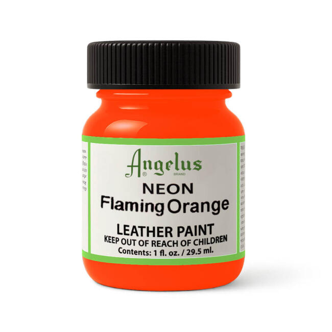Angelus Akrilik Deri Boyası 29.5 ml Neon Flaming Orange 725-129 - 1