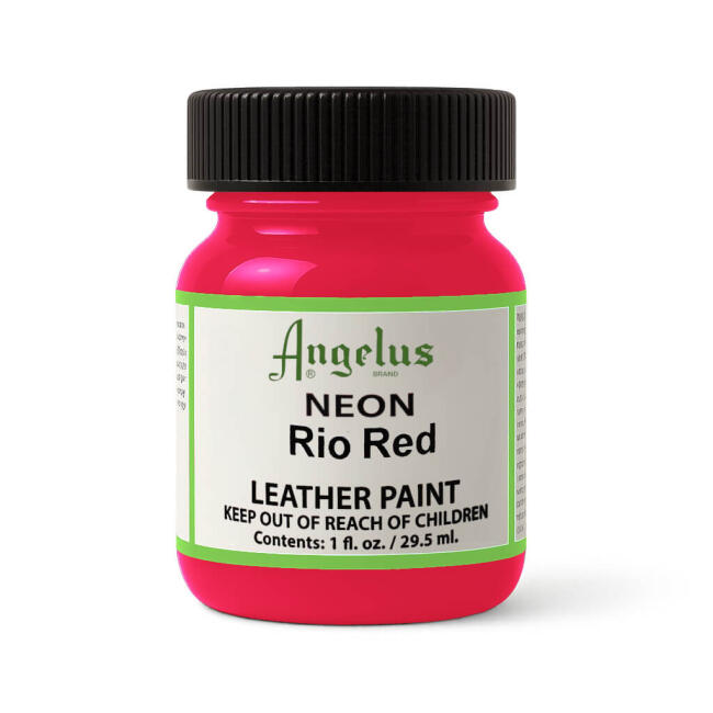 Angelus Akrilik Deri Boyası 29.5 ml Neon Rio Red 725-120 - 1