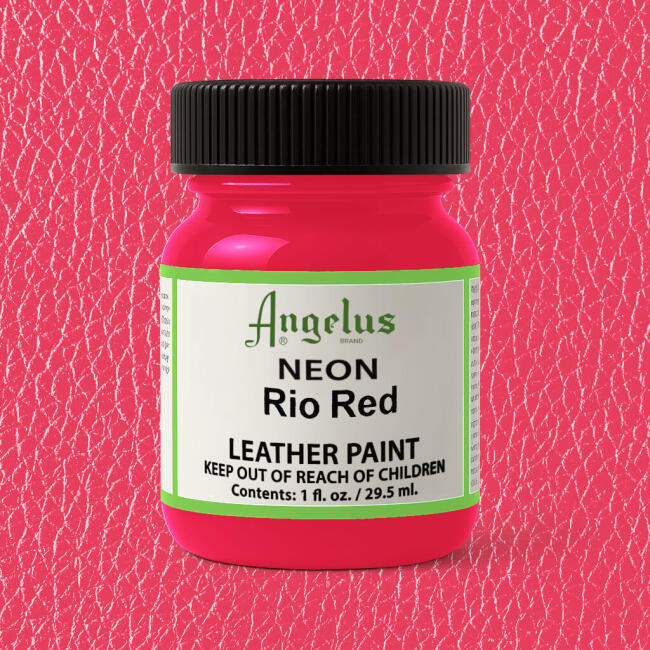 Angelus Akrilik Deri Boyası 29.5 ml Neon Rio Red 725-120 - 2