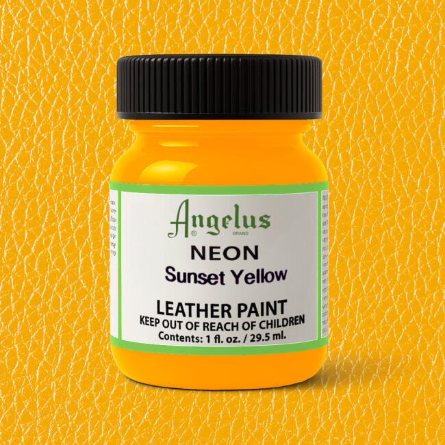 Angelus Akrilik Deri Boyası 29.5 ml Neon Sunset Yellow 725-128 - 2