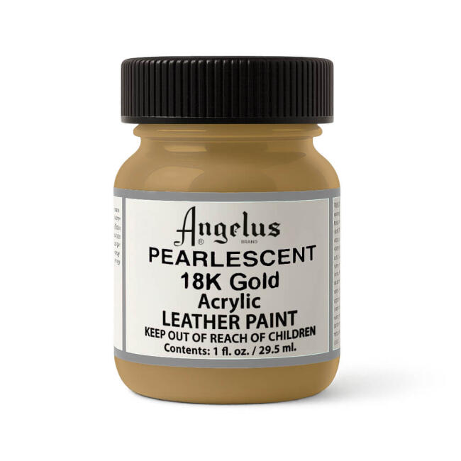 Angelus Akrilik Deri Boyası 29.5 ml Pearlescent 18K Gold 733-455 - 1