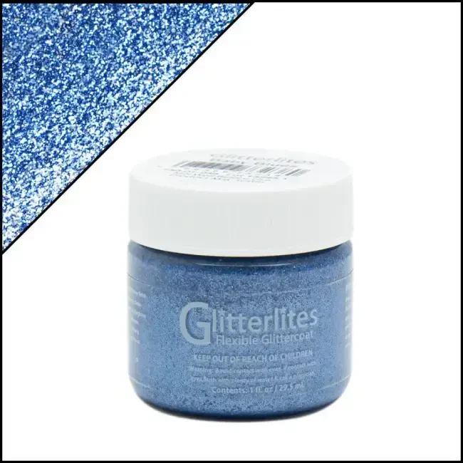 Angelus Glitterlites Simli Deri Cila Boyası 29.5 ml Baby Blues 730-238 - 2