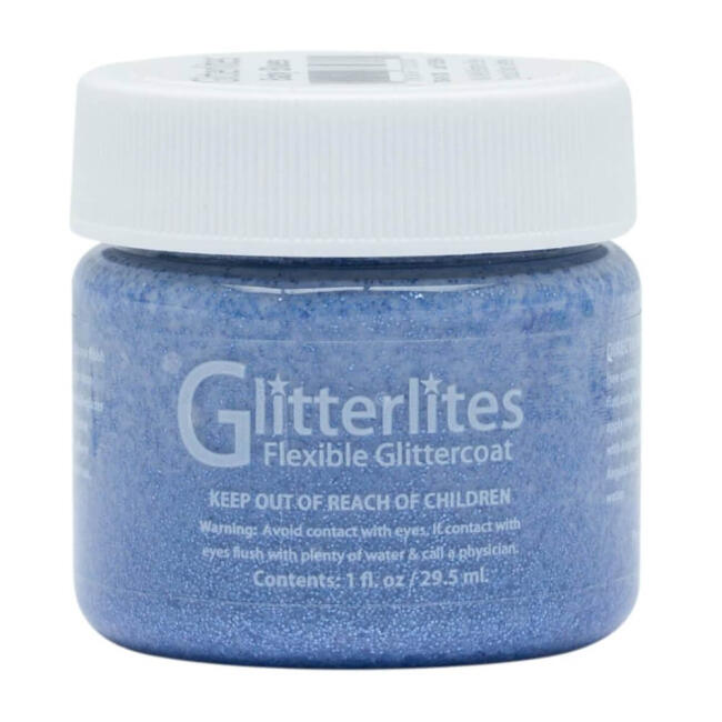 Angelus Glitterlites Simli Deri Cila Boyası 29.5 ml Baby Blues 730-238 - 1
