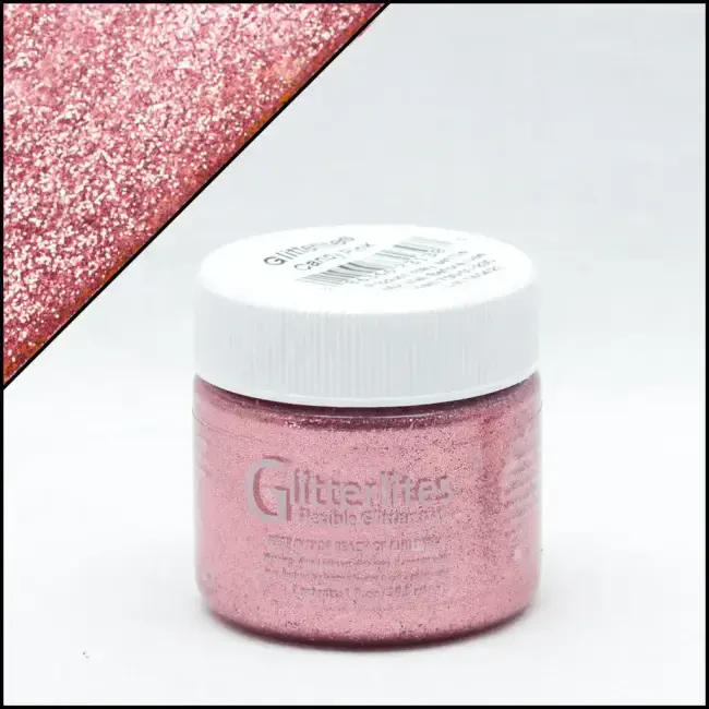 Angelus Glitterlites Simli Deri Cila Boyası 29.5 ml Candy Pink 730-230 - 2