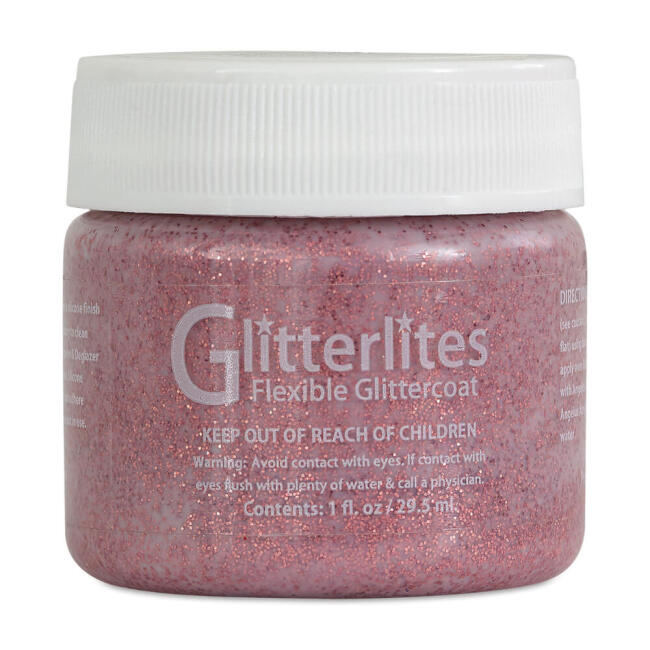 Angelus Glitterlites Simli Deri Cila Boyası 29.5 ml Candy Pink 730-230 - 1