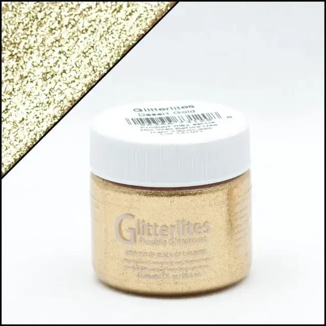 Angelus Glitterlites Simli Deri Cila Boyası 29.5 ml Desert Gold 730-220 - 2