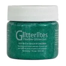 Angelus Glitterlites Simli Deri Cila Boyası 29.5 ml Emerald 730-224 - 1