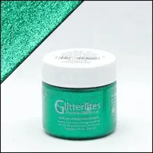 Angelus Glitterlites Simli Deri Cila Boyası 29.5 ml Emerald 730-224 - Angelus (1)