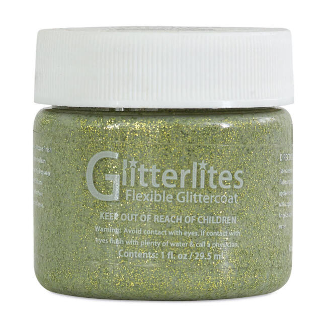 Angelus Glitterlites Simli Deri Cila Boyası 29.5 ml Limelite 730-225 - 1