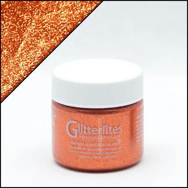 Angelus Glitterlites Simli Deri Cila Boyası 29.5 ml Orange Orange 730-236 - 2
