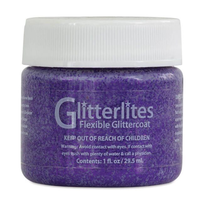 Angelus Glitterlites Simli Deri Cila Boyası 29.5 ml Princess Purple 730-229 - 1