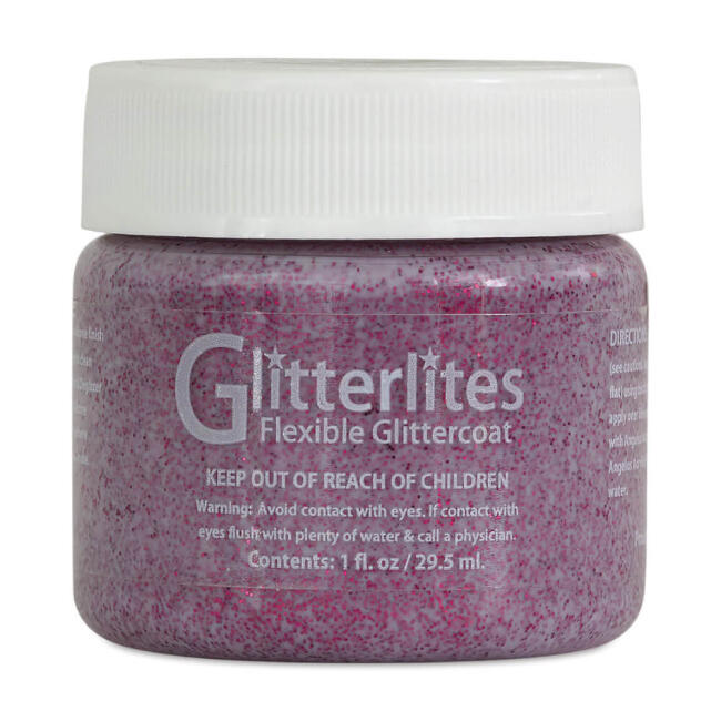 Angelus Glitterlites Simli Deri Cila Boyası 29.5 ml Razzberry 730-233 - 1