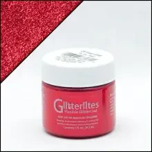 Angelus Glitterlites Simli Deri Cila Boyası 29.5 ml Ruby Red 730-231 - Angelus (1)
