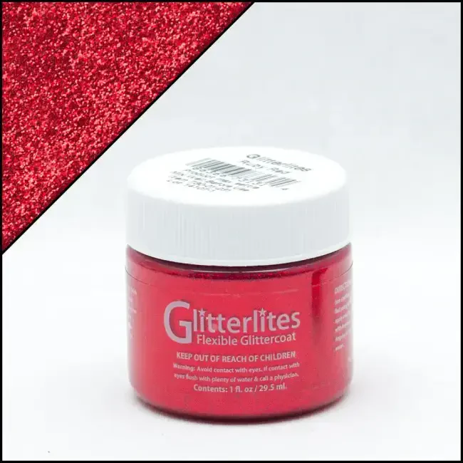 Angelus Glitterlites Simli Deri Cila Boyası 29.5 ml Ruby Red 730-231 - 2
