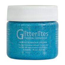 Angelus Glitterlites Simli Deri Cila Boyası 29.5 ml Sky Blue 730-226 - Angelus
