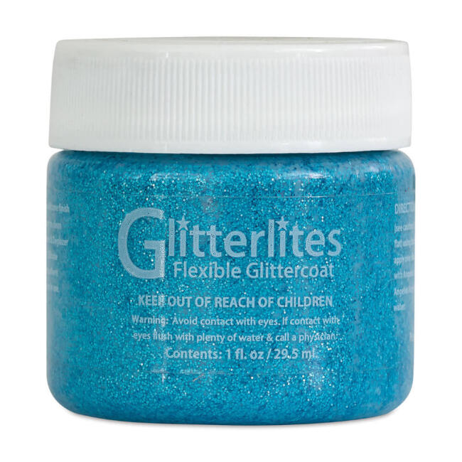 Angelus Glitterlites Simli Deri Cila Boyası 29.5 ml Sky Blue 730-226 - 1