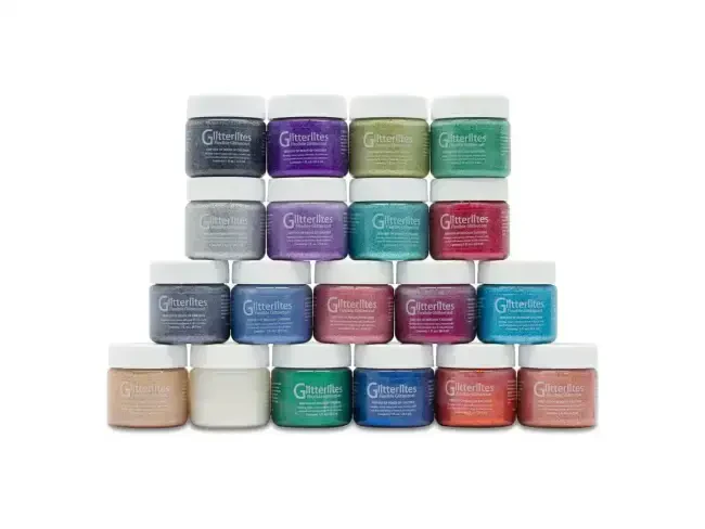 Angelus Glitterlites Simli Deri Cila Boyası 29.5 ml (Tüm Renkler) - Angelus