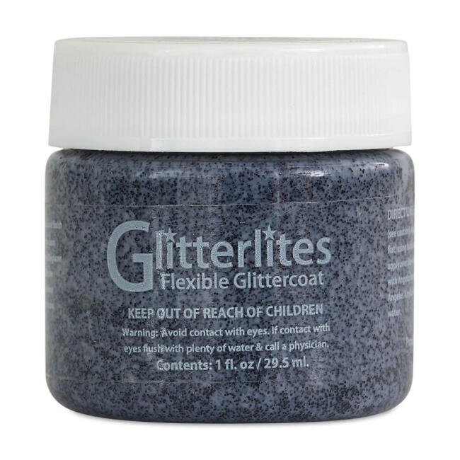 Angelus Glitterlites Simli Deri Cila Boyası 29.5 ml Tuxedo Black 730-235 - 1