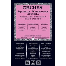 Arches Rulo Sulu Boya Kağıdı Hot Press Naturel White 300 g 113x914 cm - 3