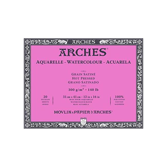 Arches Sulu Boya Blok Defter 300 g Hot Pres 31x41 cm 20 Yaprak N:A1795074 - 1