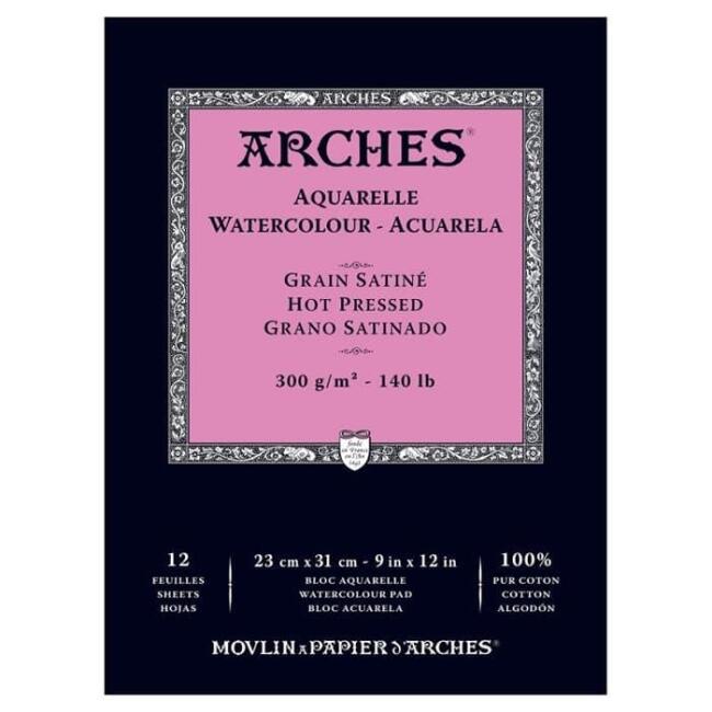Arches Sulu Boya Blok Defter 300 g 23x31 cm 12 Yaprak - 1