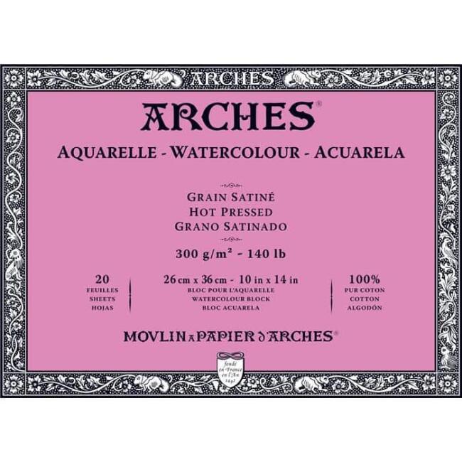 Arches Sulu Boya Blok Defter 300 g 26x36 cm 20 Yaprak - 1
