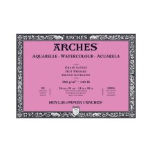 Arches Sulu Boya Blok Defter 300 g 36x51 cm Hot Pressed 20 Yaprak - Arches