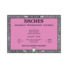 Arches Sulu Boya Kağıdı Blok 300 g 36x51 cm Hot Pressed 20 Yaprak - ARCHES