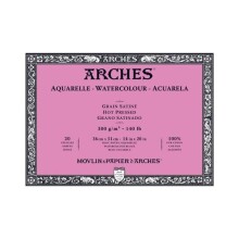 Arches Sulu Boya Blok Defter 300 g 36x51 cm Hot Pressed 20 Yaprak - ARCHES