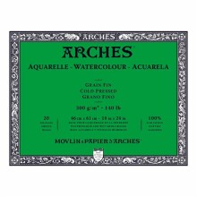 Arches Sulu Boya Kağıdı Blok 300 g Grano 46x61 cm 20 Yaprak - Arches